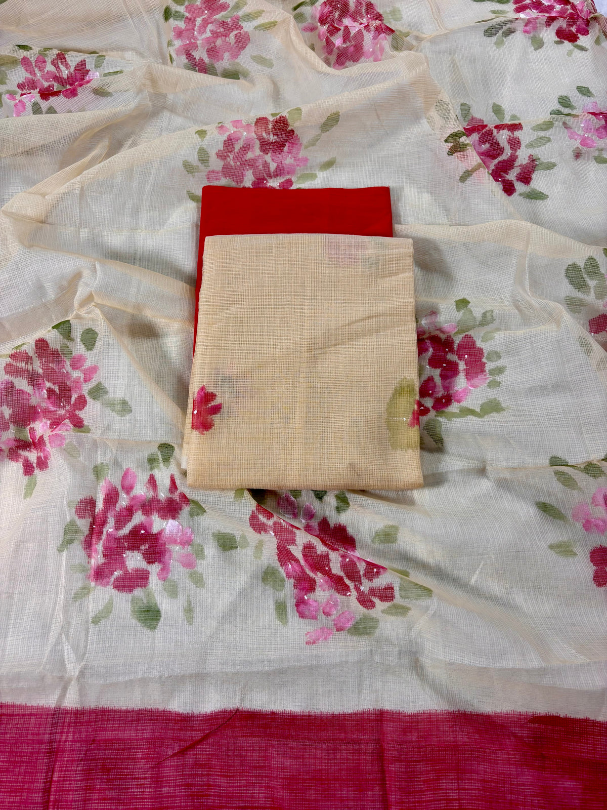Hand painted madhumalti kota doria suit