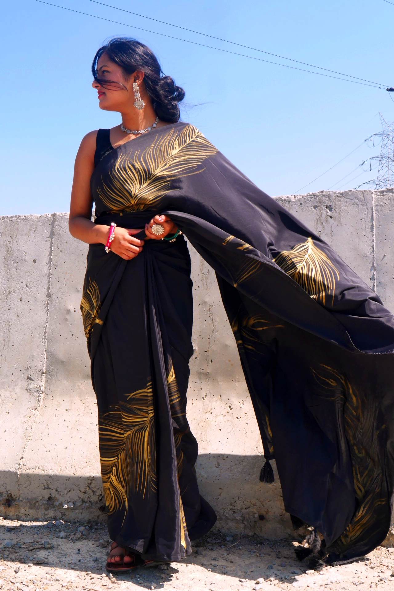 Hand Painted Silk Saree