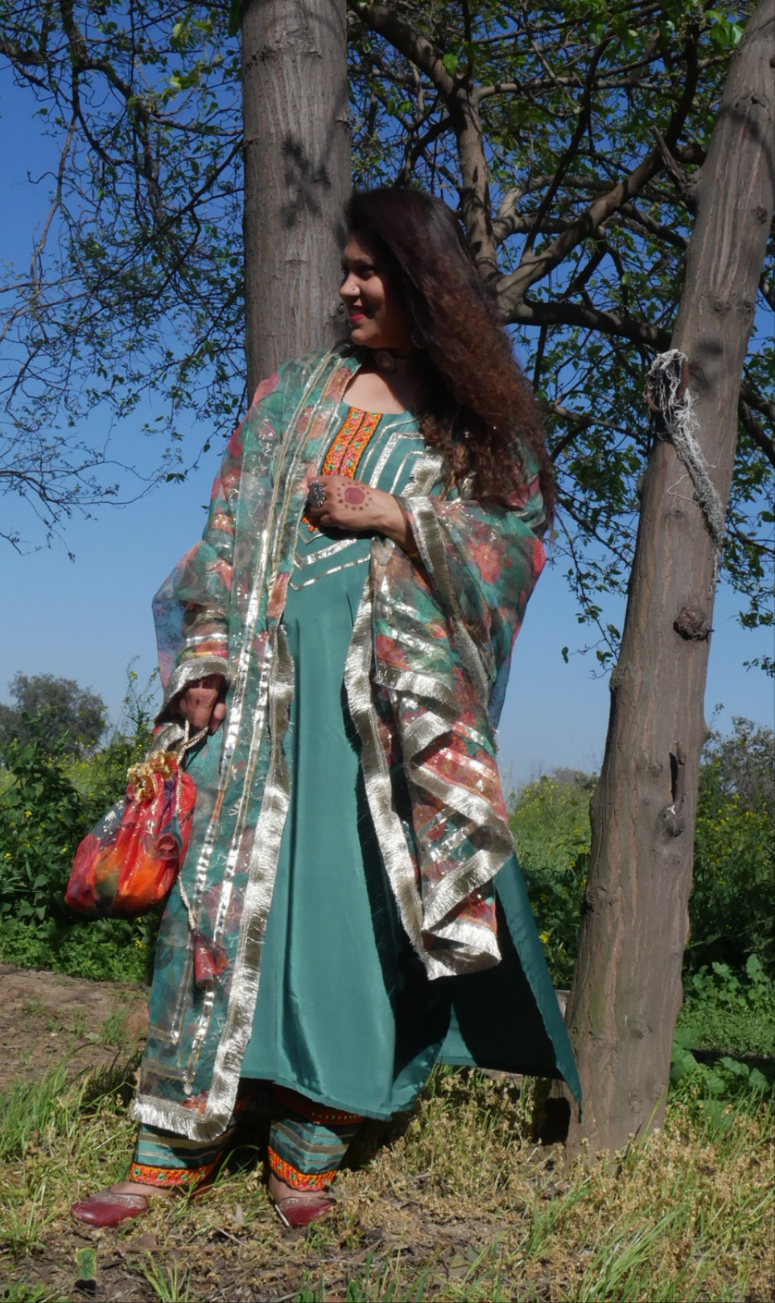 Sea green  farsi salwaar suit