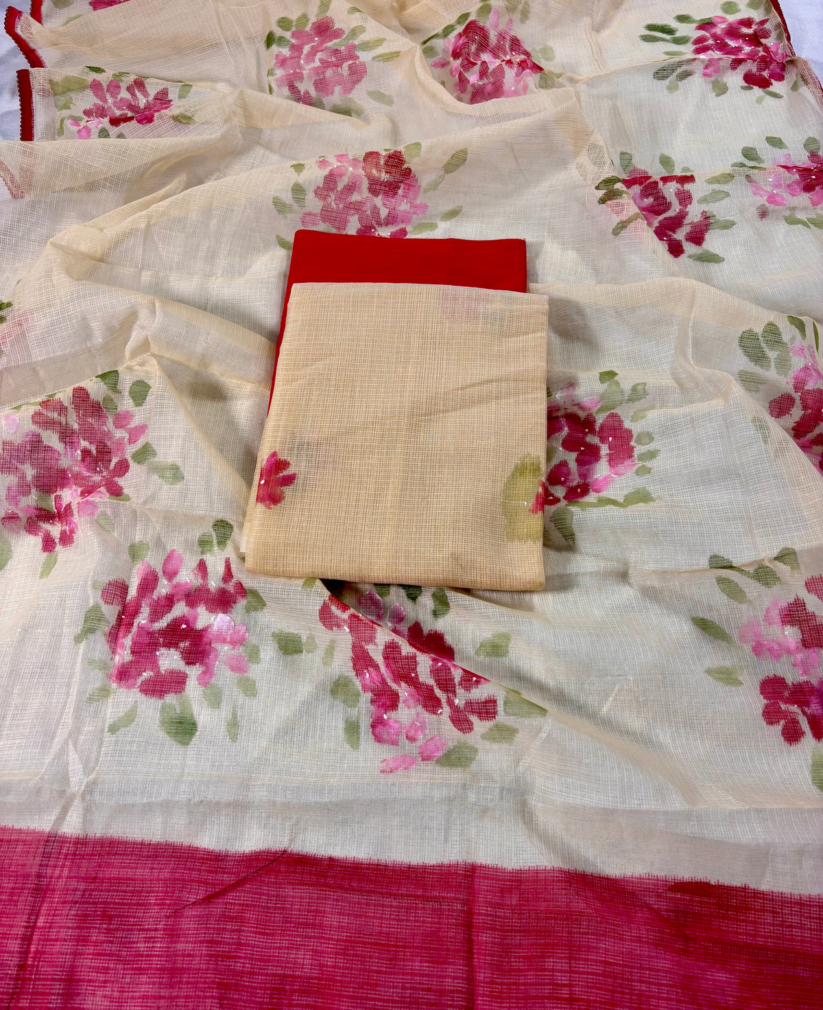 Hand painted madhumalti kota doria suit