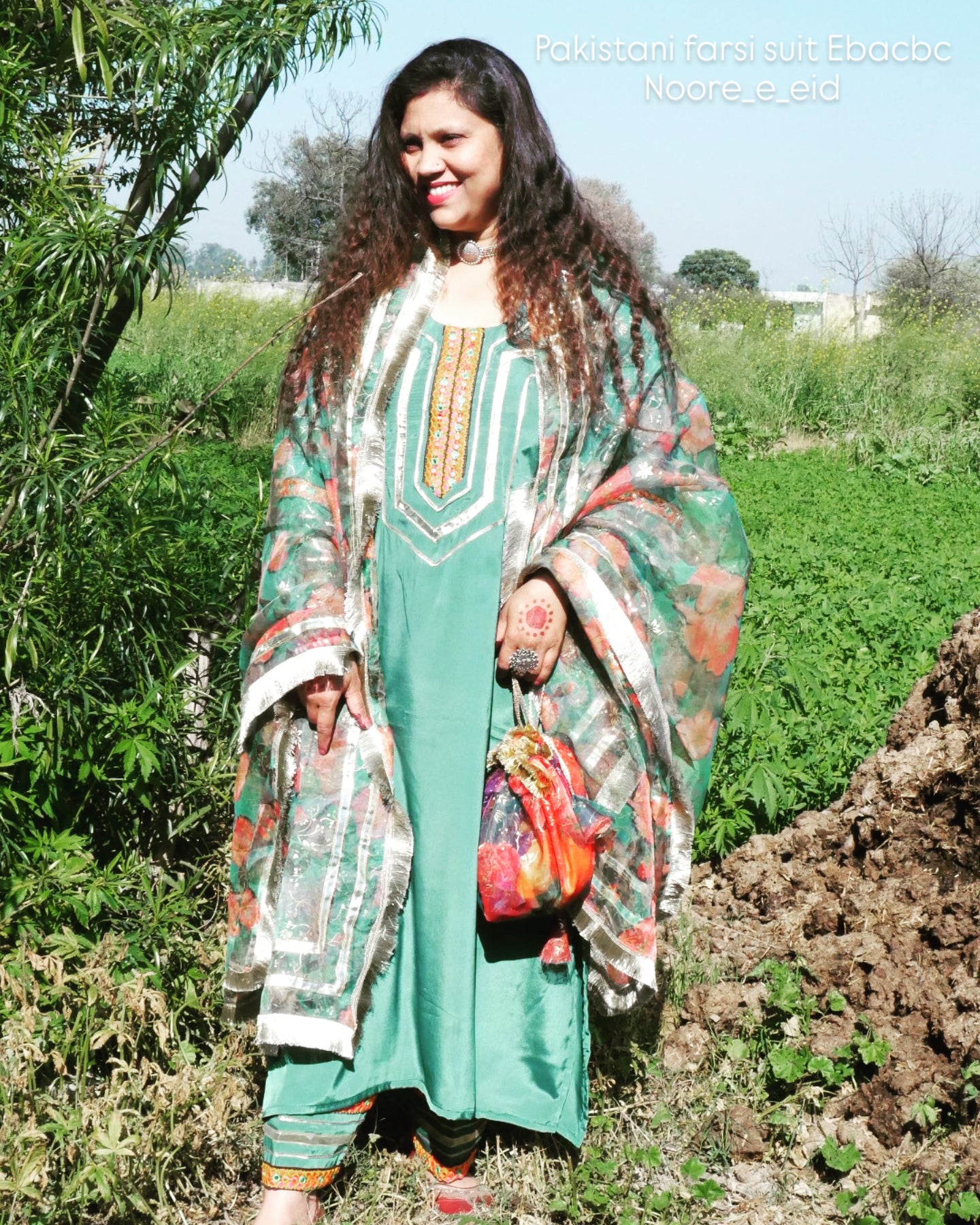Sea green  farsi salwaar suit