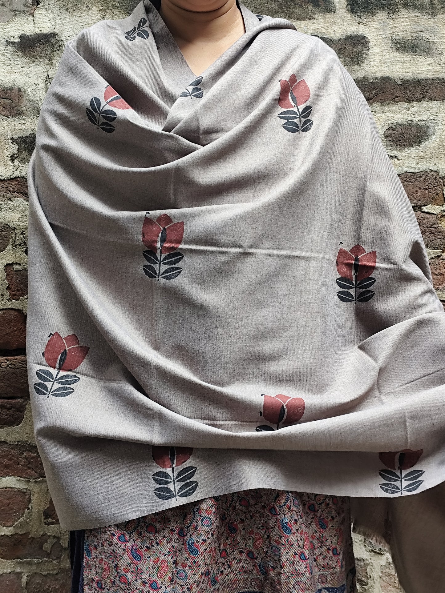 Handblock shawls