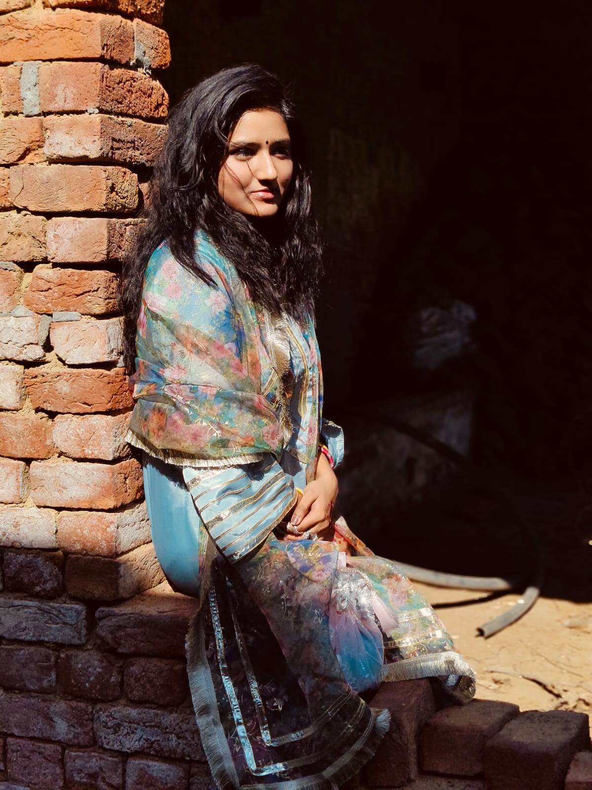 Grey farsi salwar suit salwaar