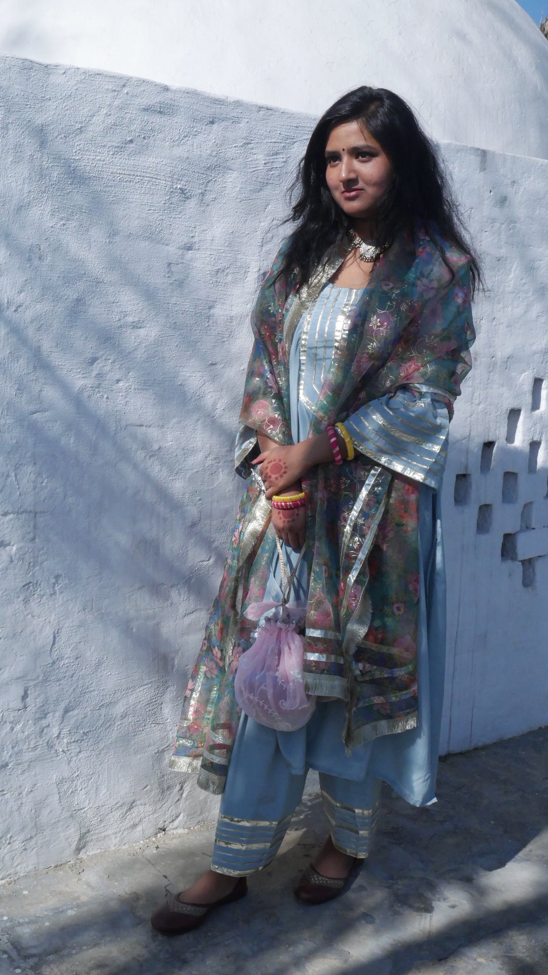 Grey farsi salwar suit salwaar