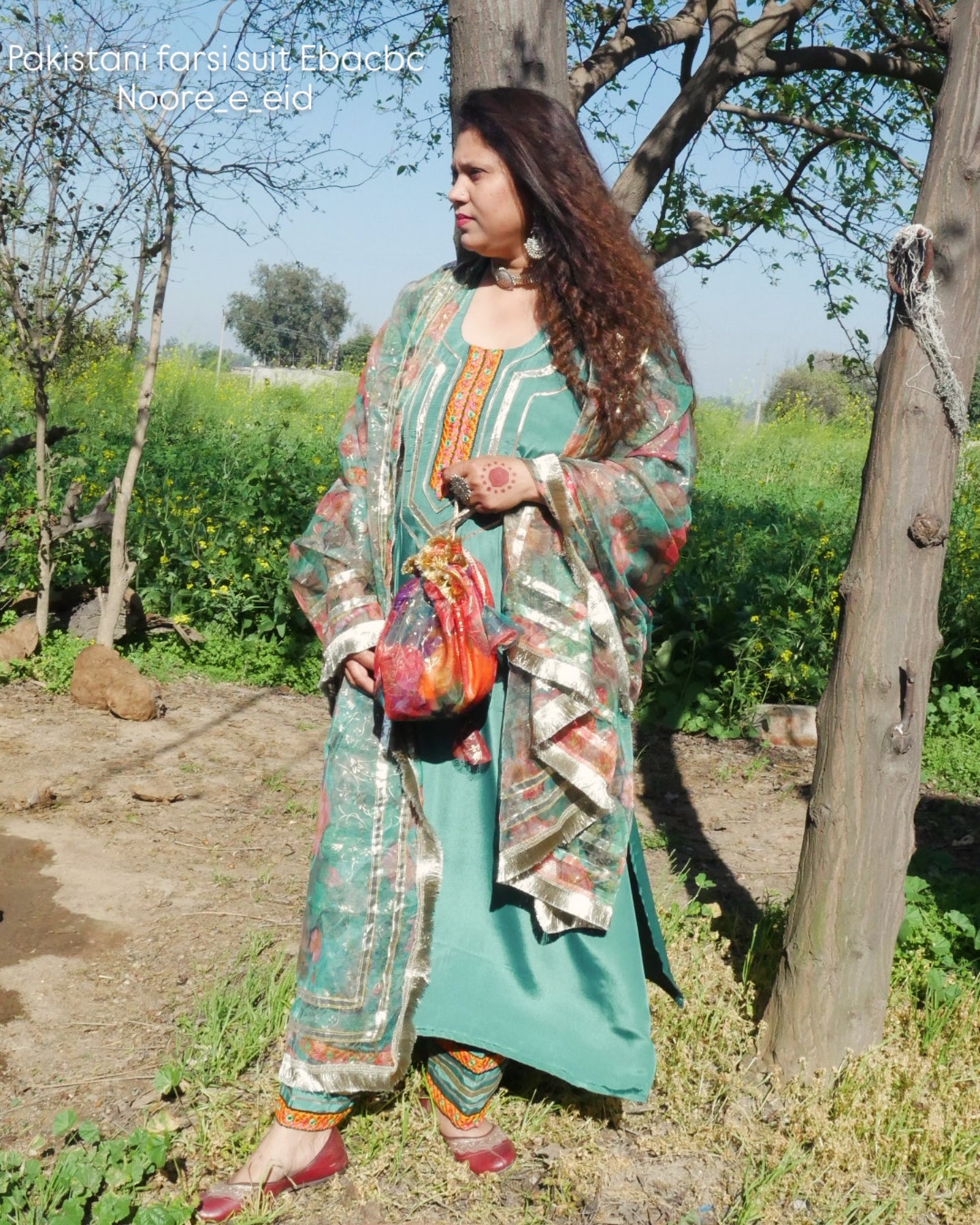 Sea green  farsi salwaar suit