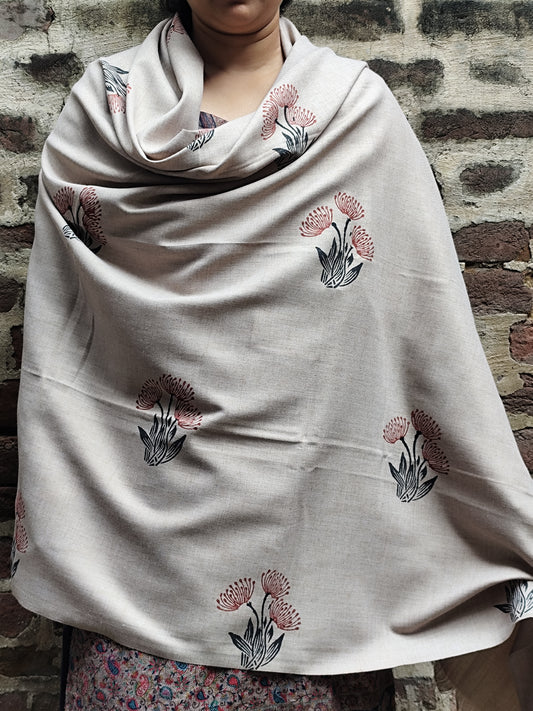 Handblock  winter shawls